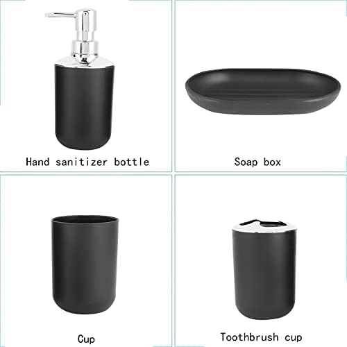 CENGNIAN 4 Piece Bathroom Accessories Set - Black