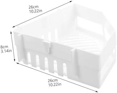 MAGICLULU White Triangle Shower Basket for Bathroom and Kitchen Storage