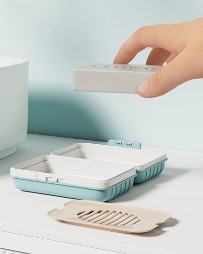 Doter Travel Soap Dish with Lid - Durable Leakproof Portable
