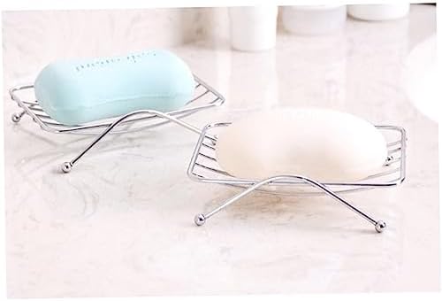 1pc Stainless Steel Soap Holder Wall Mount Square Dish for Bathroom Kitchen
