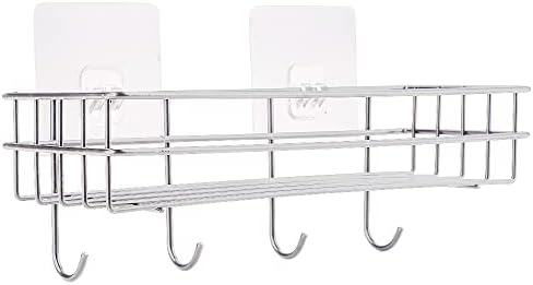 Algado Traceless Adhesive Shower Caddy with 4 Hooks 1