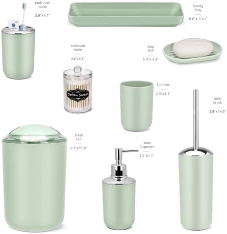IMAVO 9-Piece Grey Bathroom Accessory Set