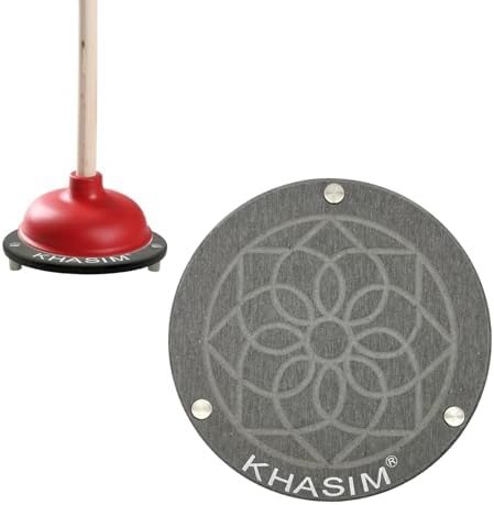 KHASIM Plunger Mat Tray - 7 Gray Drying Mat for Toilet Plunger