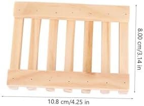 Luxshiny 2pcs Bamboo Soap Rack Draining Tray Wooden Holder