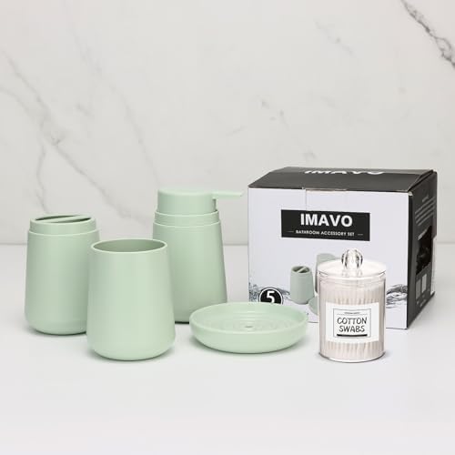 IMAVO Green Bathroom Set 5 Piece Modern