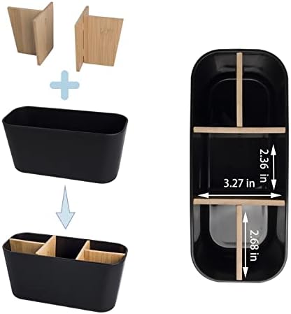 Heagoale Bamboo Toothbrush Holder with 5 Slots