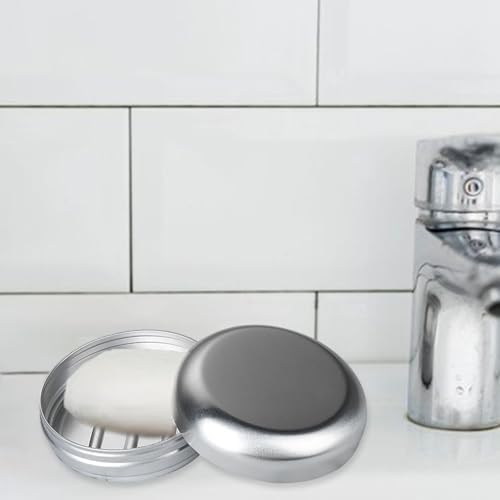 Pack of 2 Aluminium Waterproof Soap Dish for Home and Travel