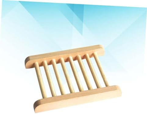 STOBAZA Natural Wood Soap Dish Holder 2pcs