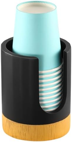 Luxspire Matte Black 3oz Cup Dispenser for Bath