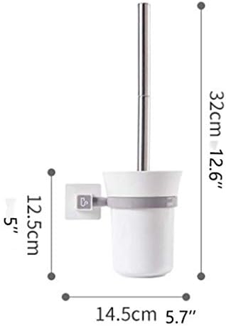 SPOUR Wall-Mounted Toilet Brush Holder with 304 Stainless Steel Handle