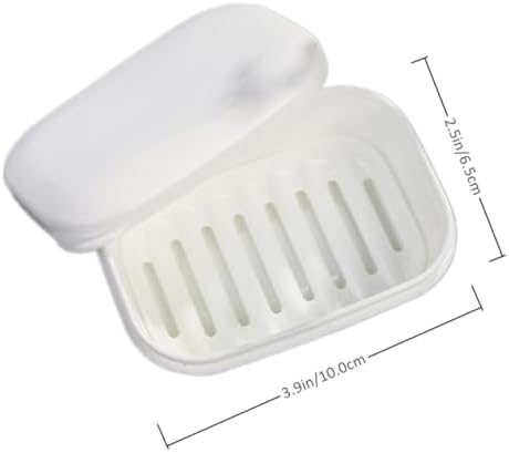 LIFKOME 2pcs Soap Dish Storage Container with Draining Rack and Sealed Lid