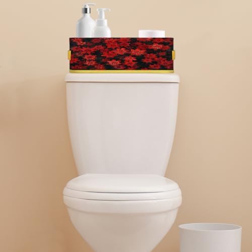 Flower Red Toilet Paper Baskets for Bathroom Storage