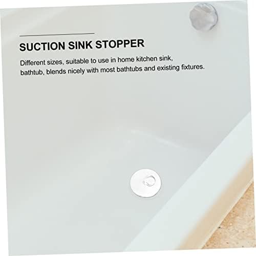 HOMSFOU 3 Pack Bathtub Drain Plug with Large Cover Area
