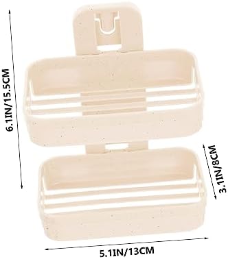 ABOOFAN Wall-Mounted Soap Dish Double Tier Holder