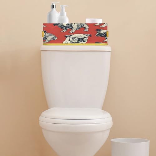 Tablerazzi Toilet Tank Topper Paper Basket with Handle 1