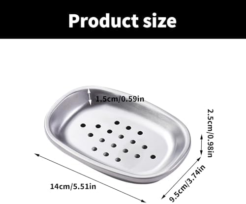 Modern Double Layer Stainless Steel Soap Dish for Bath and Kitchen Use