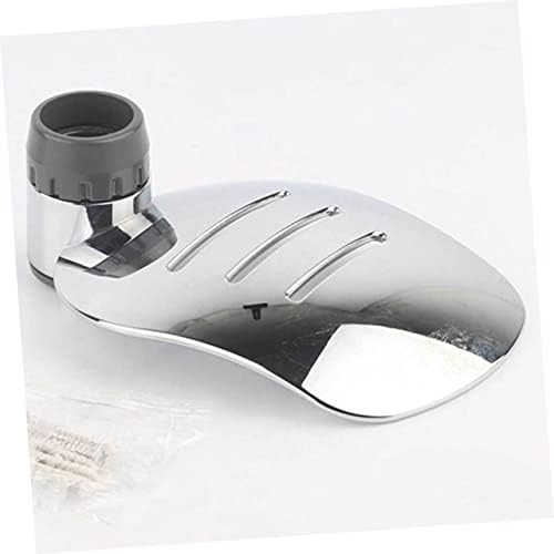 Luxshiny 2pcs Silver Soap Dish with Drainage