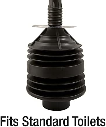 PlumbCraft Heavy Duty Toilet Plunger - Black