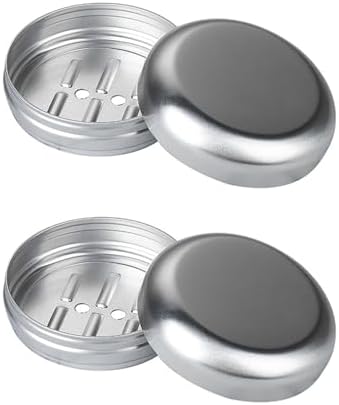 Pack of 2 Waterproof Aluminum Soap Dish with Drip Rack