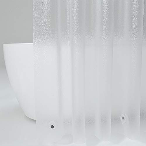 AooHome Frosted 72x72 Shower Curtain Liner with 5 Bottom Magnets and Metal Grommets