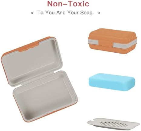 Quatish Bar Soap Holder 1 Pack Leakproof Travel Case