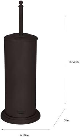 Bath Bliss Cylinder Free Standing Toilet Plunger Holder Bronze