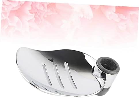 Luxshiny 2pcs Silver Soap Dish with Drainage