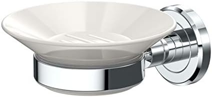Gatco Latitude II Soap Dish Holder Chrome and White Combo