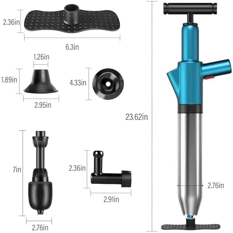 Madrigal High Pressure Toilet Plunger with Air Drain Blaster