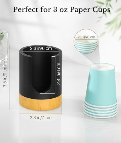 Luxspire Matte Black 3oz Cup Dispenser for Bath