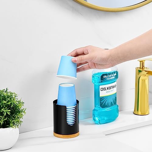 VITVITI Black Cup Dispenser for Bathroom 1