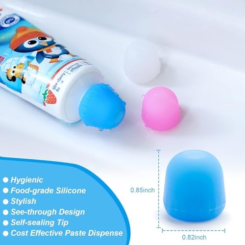Tnvee 6 Pack Silicone Toothpaste Cap Dispenser