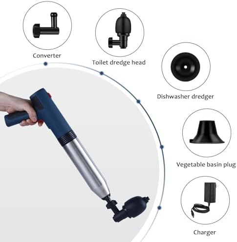 VNJOBAS Heavy Duty Air Plunger with Built-in Battery