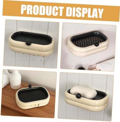 Ciieeo Wall Mounted Soap Dish Dual Drain Rack
