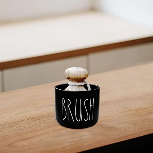 CHONIC Bamboo Dish Brush with Ceramic Holder