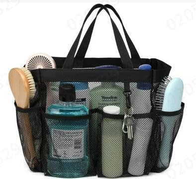 Portable Mesh Shower Caddy with 8 Deep Pockets 1