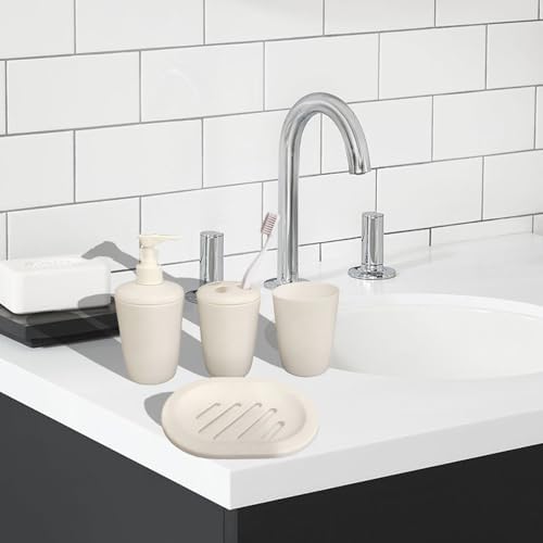 Modern Bathroom Accessories Set 4PCS Plastic