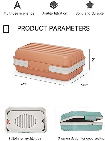 Doter Travel Soap Dish with Lid - Durable Leakproof Portable