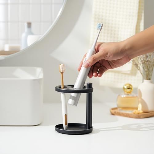 Stainless Steel Ventilated Toothbrush Holder Stand for Bathroom