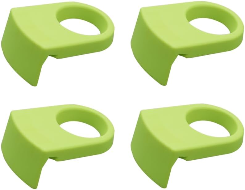 4pcs Green ABS Wine Glass Clips for Bathroom and Kitchen Use