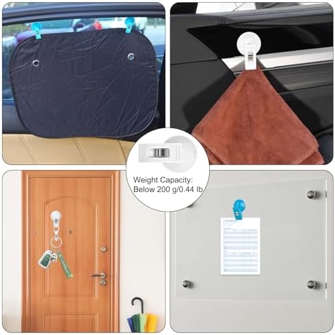 8 Pcs Suction Cup Clip for Cards Bills Shower Curtain