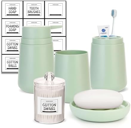 IMAVO Green Bathroom Set 5 Piece Modern