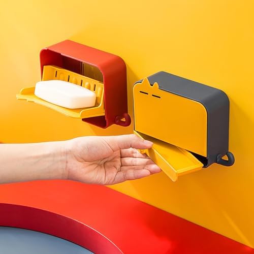 EAJORN Soap Dish Sponge Holder with Hook for Bathroom Wall Mount