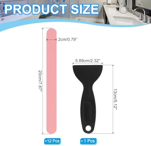 PATIKIL Bathtub Non-Slip Stickers 12 Pack Pink