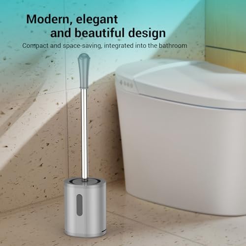 AONEZ Toilet Brush and Holder with Drip-Proof Design