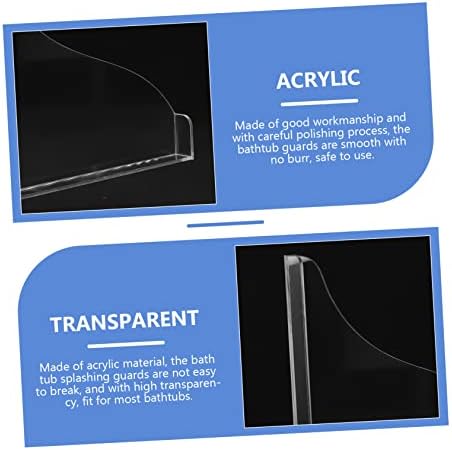 SOLUSTRE Acrylic Bath Tub Splashing Guard 1