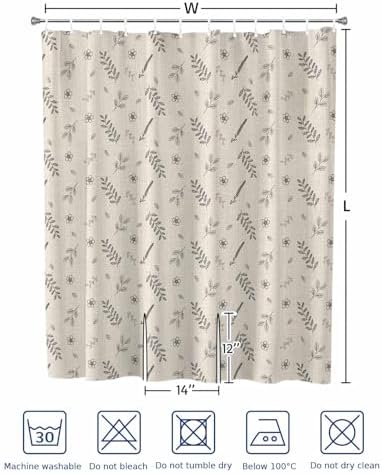 Shijiao Split Shower Curtain with Hooks and 2 Slits
