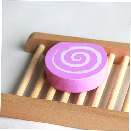 STOBAZA Natural Wood Soap Dish Holder 2pcs