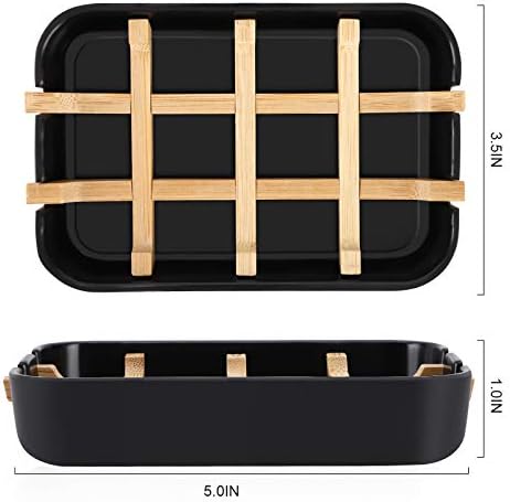 Bamboo Soap Holder with Drainage for Shower