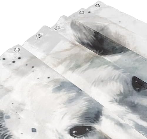 TIYAANDSY Polar Bear Shower Curtain Set 72x72in
